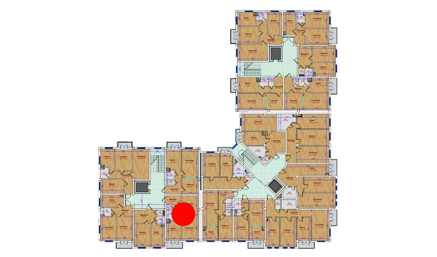 2-комн. квартира 47.4 м²  3/9 этаж | Жилой комплекс MBG