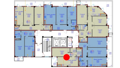 1-xonali xonadon 50.95 m²  2/12 qavat | SPUTNIK AVENUE Turar-joy majmuasi