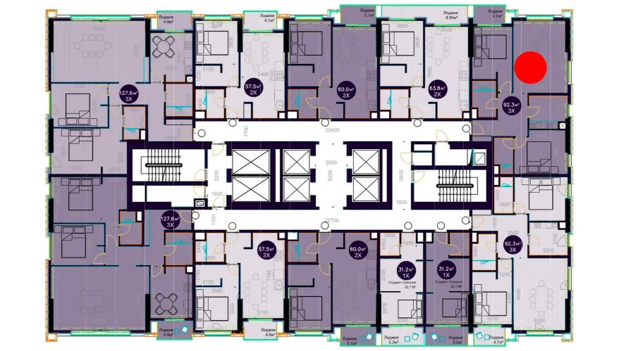 3-комн. квартира 92.3 м² 11/20 этаж | Жилой комплекс Central Avenue 3-комн. квартира 92.3 м² 11/20 этаж | Жилой комплекс Central Avenue