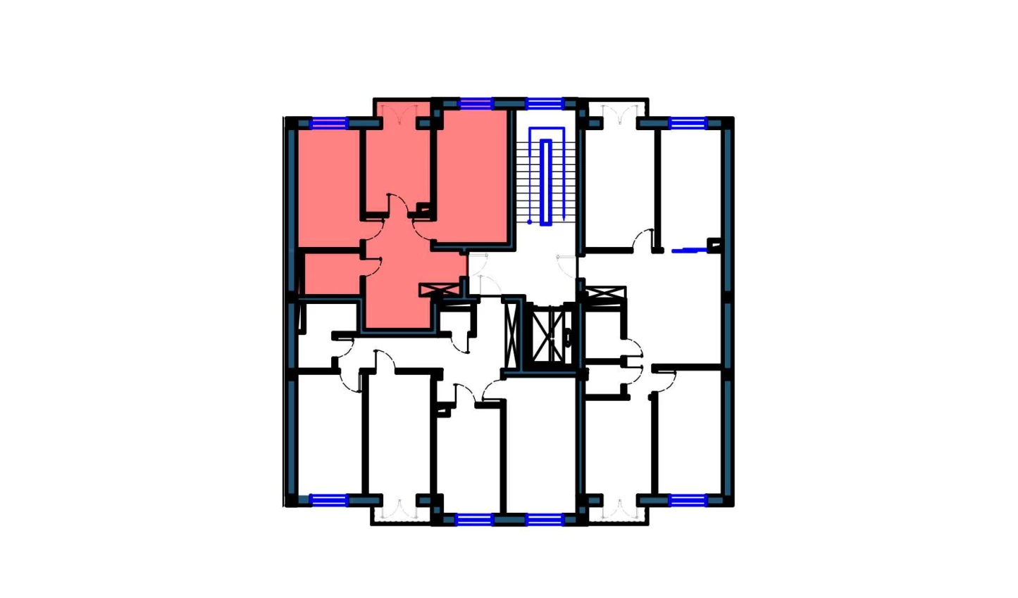 2-комн. квартира 62 м²  5/9 этаж | Жилой комплекс KO'KSAROY