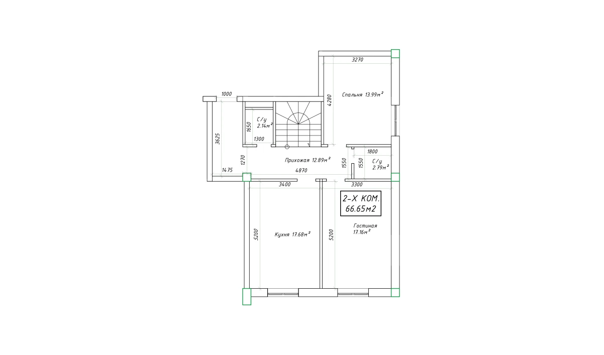 2-xonali xonadon 133.3 m²  1/4 qavat | SABZAVOT CITY Turar-joy majmuasi