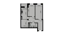 2-xonali xonadon 60.35 m²  3/10 qavat | YANGIOBOD RESIDENCE Turar-joy majmuasi