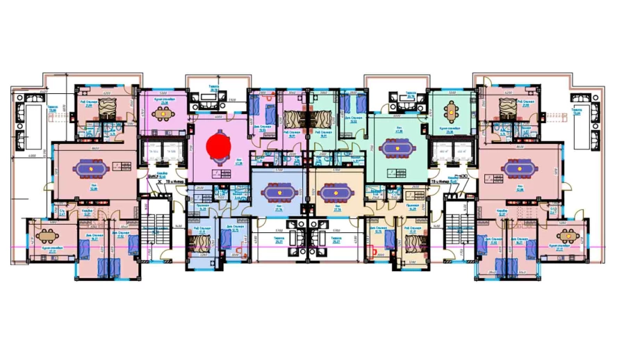2-комн. квартира 131.17 м²  13/13 этаж | Жилой комплекс Bog'dod City