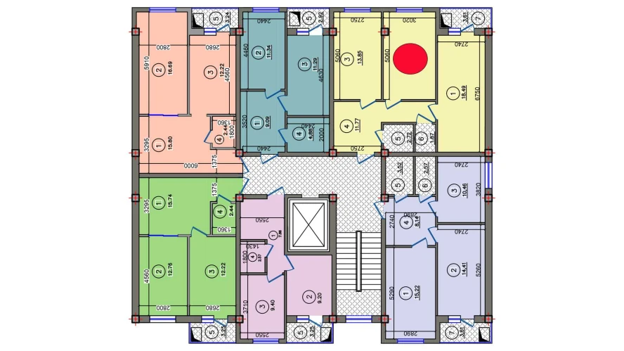 2-комн. квартира 67.45 м²  6/10 этаж | Жилой комплекс Qibray City