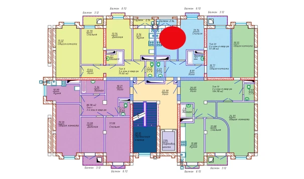 2-xonali xonadon 57.08 m²  4/10 qavat | Samarqand Park Avenue Turar-joy majmuasi
