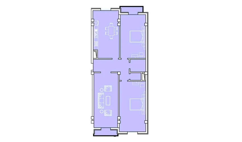 4-комнатная квартира 139.12 м²  2/8 этаж | Жилой комплекс Ziynat Capital
