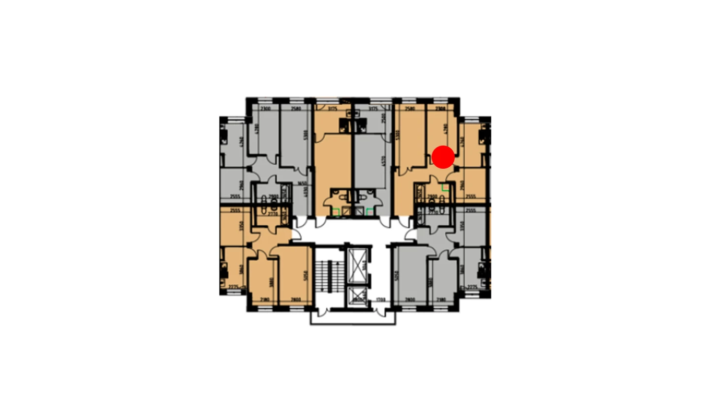 2-комн. квартира 59.05 м²  2/10 этаж | Жилой комплекс YANGIOBOD RESIDENCE