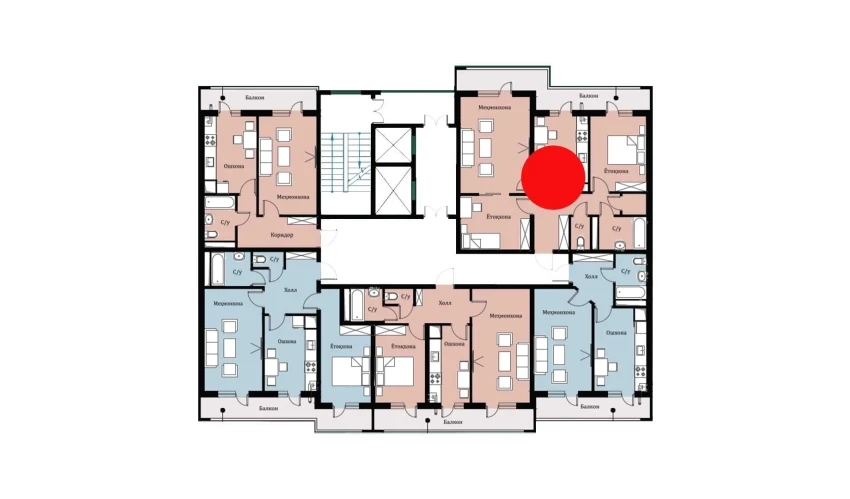 3-xonali xonadon 70.02 m²  12/16 qavat | SOKIN DIYOR Turar-joy majmuasi