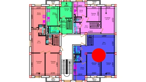 3-xonali xonadon 79.3 m²  5/6 qavat | CHIRCHIQ CITY Turar-joy majmuasi