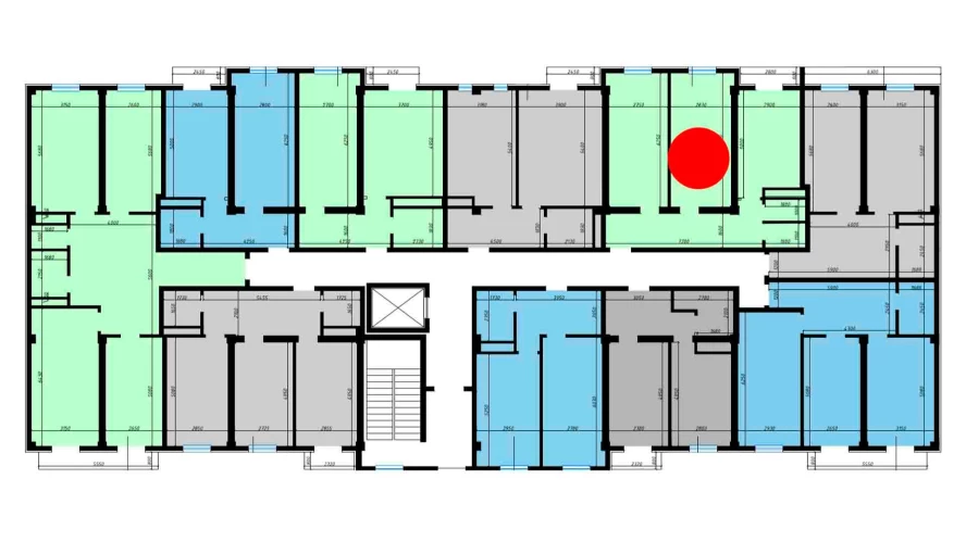 2-xonali xonadon 66.83 m²  7/10 qavat | Ko'kcha-Oqtepa Turar-joy majmuasi