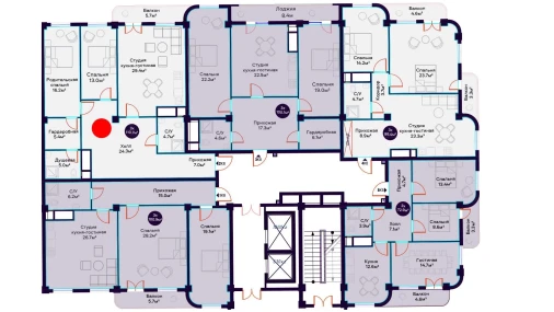 3-комнатная квартира 110.7 м²  12/16 этаж | Жилой комплекс Havas Premium