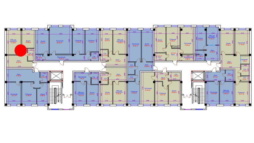 1-комн. квартира 48.49 м²  10/10 этаж | Жилой комплекс Ko'kcha-Oqtepa