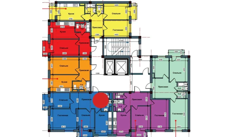 3-комнатная квартира 77.3 м²  4/10 этаж | Жилой комплекс NUR BARAKA