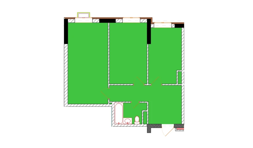 2-комнатная квартира 65 м²  9/9 этаж | Жилой комплекс Uchtepa Avenue