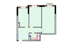 2-xonali xonadon 65 m²  3/9 qavat | Uchtepa Avenue Turar-joy majmuasi