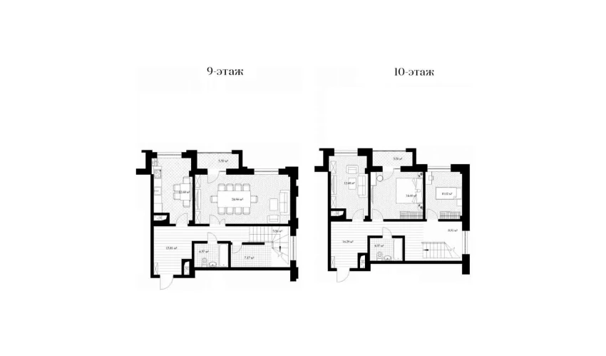 2-комнатная квартира 139.9 м²  9/9 этаж | Жилой комплекс Parkent Avenue