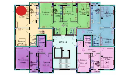 2-комнатная квартира 66.9 м²  10/12 этаж | Жилой комплекс Sokin city