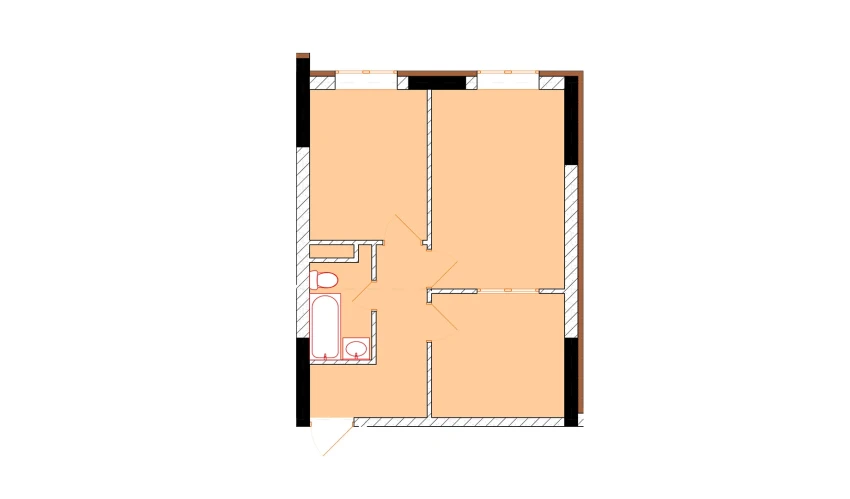 2-комнатная квартира 42.6 м²  8/9 этаж | Жилой комплекс Uchtepa Avenue