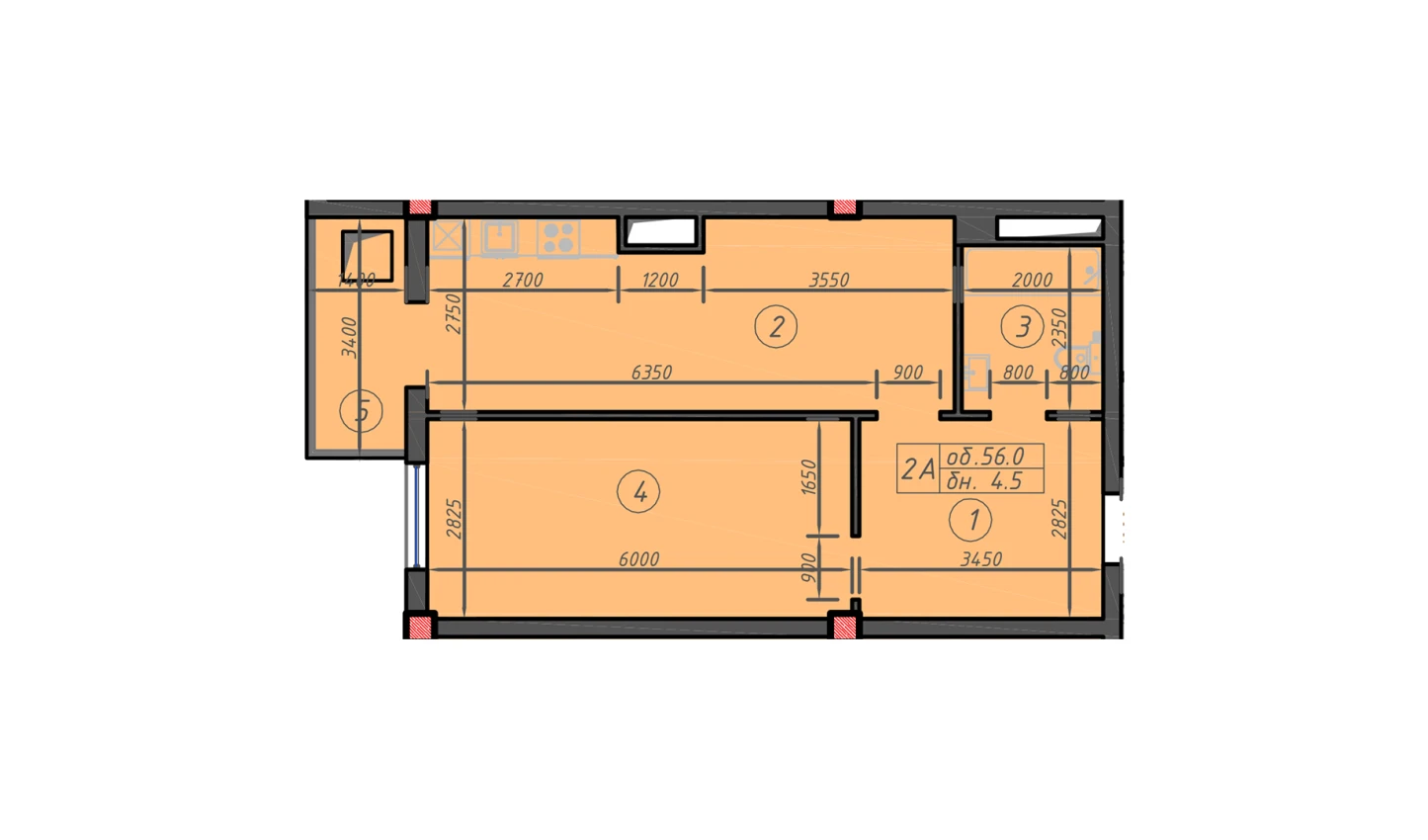3-комн. квартира 56 м²  3/12 этаж | Жилой комплекс Sokin hayot