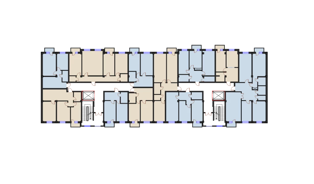 2-xonali xonadon 68.72 m²  8/10 qavat | Ko'kcha-Oqtepa Turar-joy majmuasi
