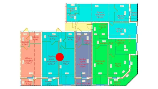 2-комнатная квартира 63.3 м²  15/16 этаж | Жилой комплекс DO'MBIROBOD RESIDENCE