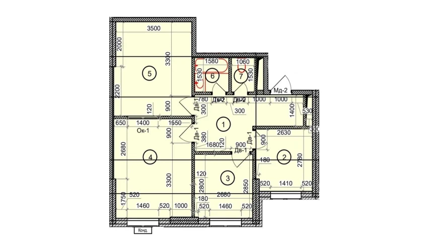 3-комнатная квартира 63.6 м²  7/9 этаж | Жилой комплекс Uchtepa Avenue