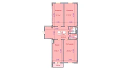 3-комн. квартира 111.55 м²  4/9 этаж | Жилой комплекс SHAYX-UL OLAM