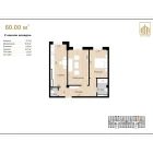 2-комн. квартира 60 м²  1/10 этаж | Жилой комплекс Ko'kcha-Oqtepa