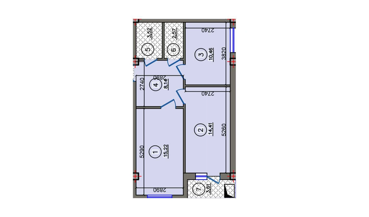 5-комн. квартира 57.94 м²  5/10 этаж | Жилой комплекс Qibray City