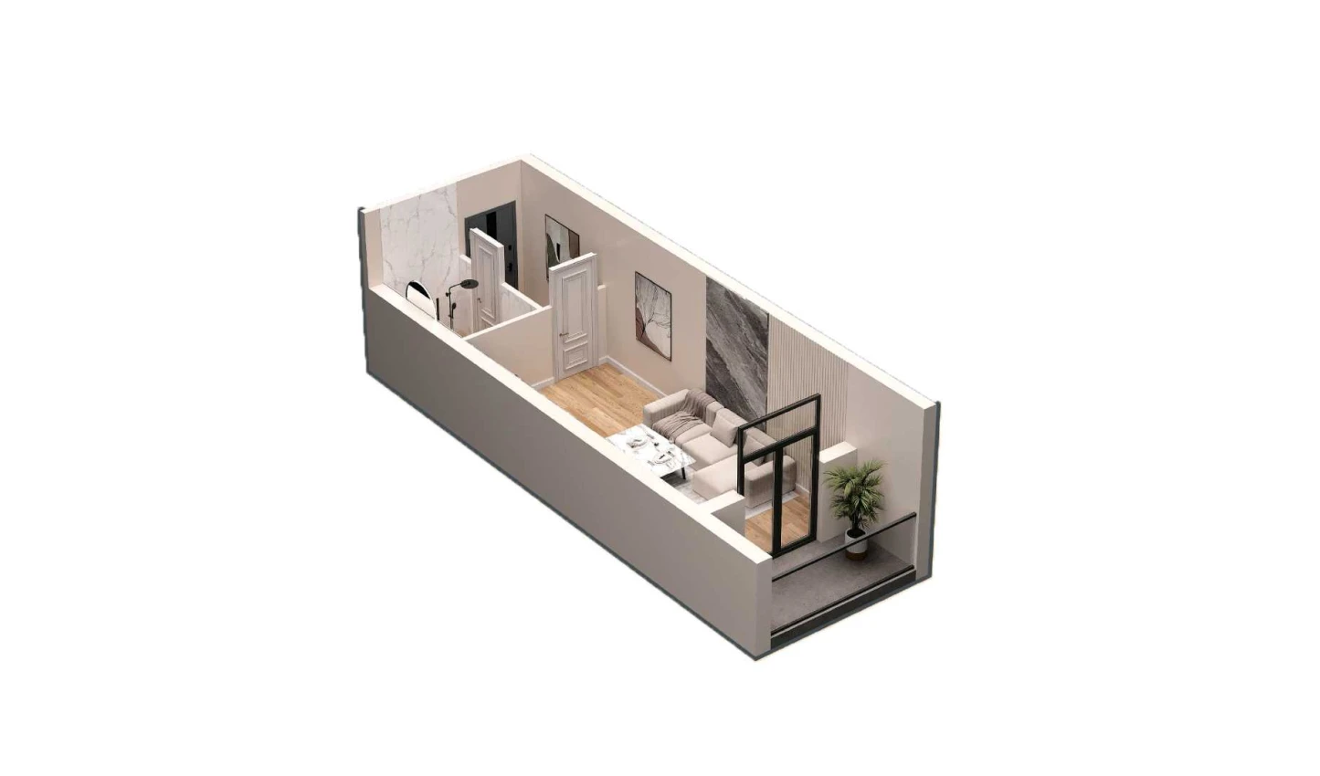 2-комн. квартира 32.1 м² 10/16 этаж | Жилой комплекс DO'MBIROBOD RESIDENCE 2-комн. квартира 32.1 м² 10/16 этаж | Жилой комплекс DO'MBIROBOD RESIDENCE