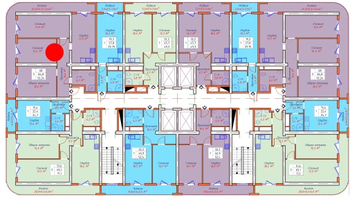 3-комнатная квартира 92.24 м²  4/22 этаж | Жилой комплекс TXT Tower