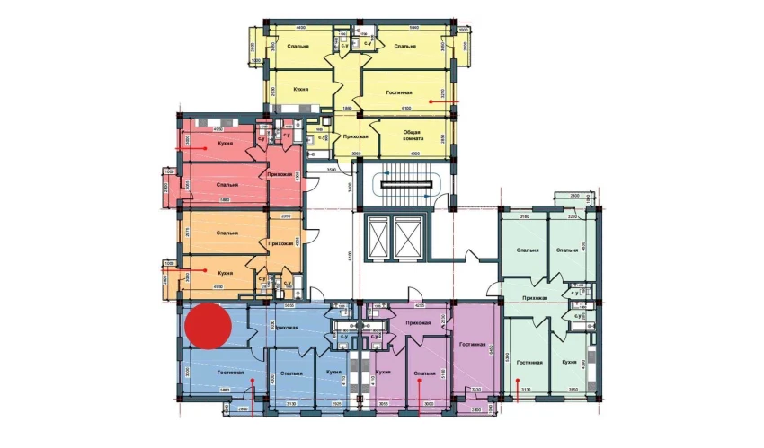 3-xonali xonadon 87.2 m²  4/10 qavat | NUR BARAKA Turar-joy majmuasi