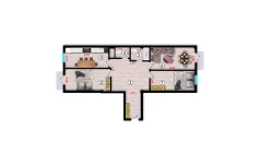 3-xonali xonadon 109.1 m²  9/10 qavat | Ko'kcha-Oqtepa Turar-joy majmuasi