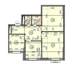 3-xonali xonadon 63.6 m²  9/9 qavat | Uchtepa Avenue Turar-joy majmuasi
