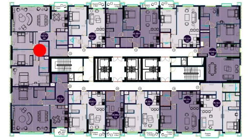 4-xonali xonadon 153.4 m²  9/19 qavat | Central Avenue Turar-joy majmuasi