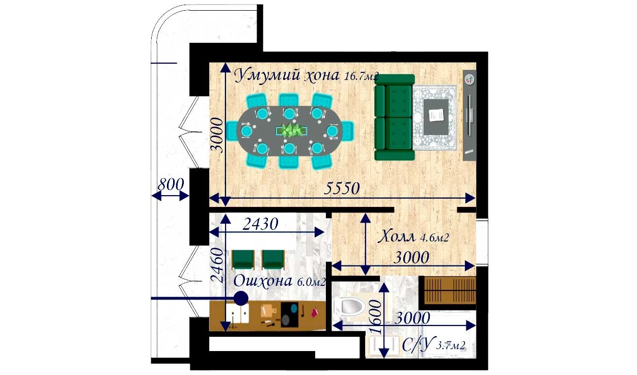 1-комн. квартира 41.1 м²  5/13 этаж | Жилой комплекс MEGAPOLIS С2