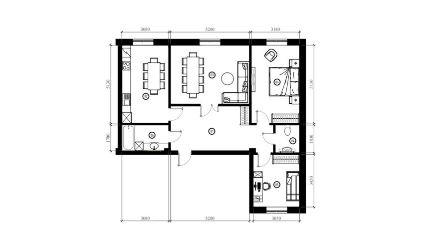 3-xonali xonadon 88.7 m²  4/9 qavat | FIDOKOR Turar-joy majmuasi