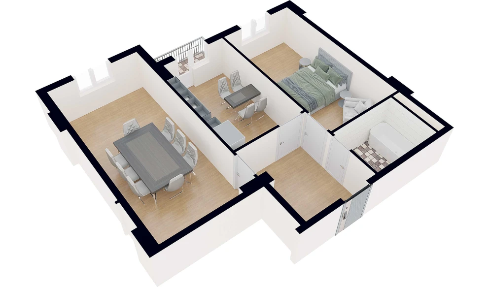 2-комн. квартира 73 м²  8/9 этаж | Жилой комплекс XUMO