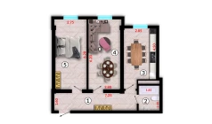 2-комн. квартира 64.71 м²  10/10 этаж | Жилой комплекс Ko'kcha-Oqtepa