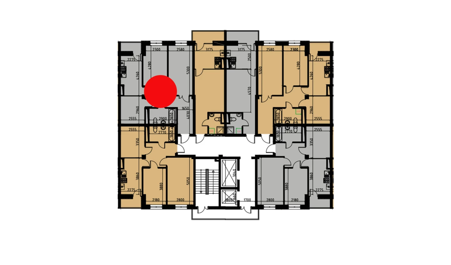 2-комн. квартира 60.35 м²  10/10 этаж | Жилой комплекс YANGIOBOD RESIDENCE