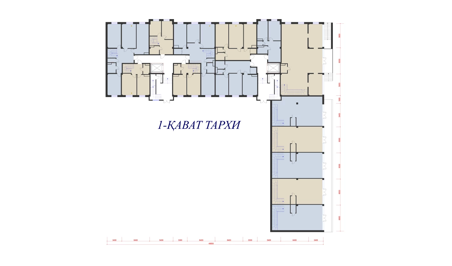 1-комн. квартира 39.4 м²  1/10 этаж | Жилой комплекс Ko'kcha-Oqtepa