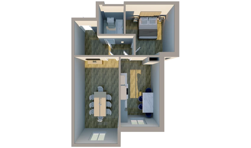 2-комнатная квартира 74.4 м²  7/10 этаж | Жилой комплекс BRIDGE