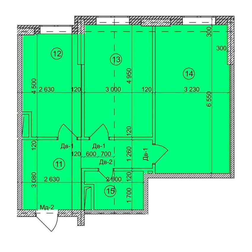 2-комн. квартира 67.1 м²  3/9 этаж | Жилой комплекс Uchtepa Avenue