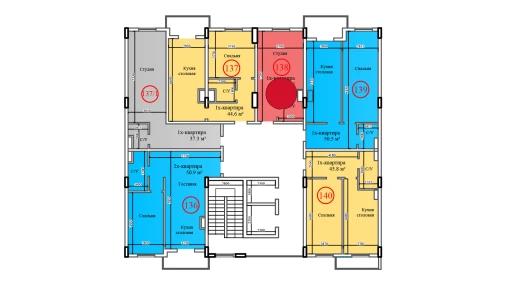 1-комнатная квартира 25.9 м²  14/14 этаж | Жилой комплекс Al-Barakat