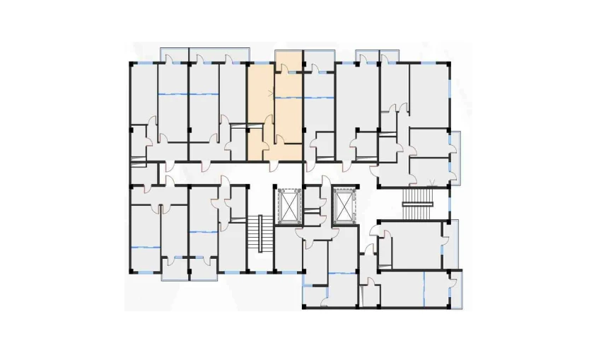 2-комнатная квартира 46.61 м²  6/7 этаж | Жилой комплекс Bochka Resort