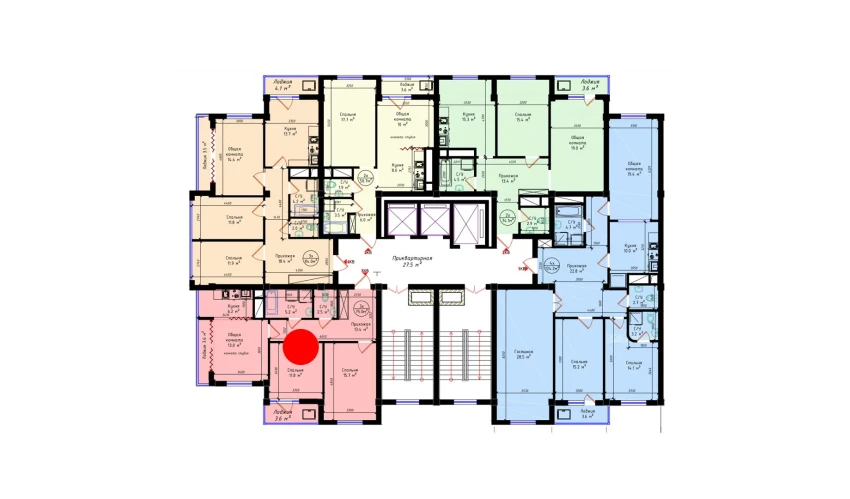 3-комнатная квартира 75 м²  5/19 этаж | Жилой комплекс BRILLIANT CITY AC