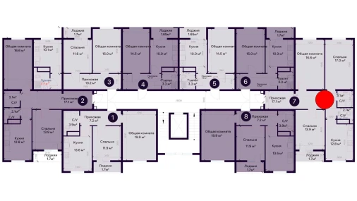 3-xonali xonadon 84.3 m²  8/9 qavat | SOHIL BO'YI ANDIJON Turar-joy majmuasi