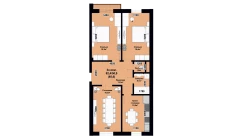 3-xonali xonadon 67.1 m²  7/8 qavat | SMART HOUSE NURAFSHAN Turar-joy majmuasi