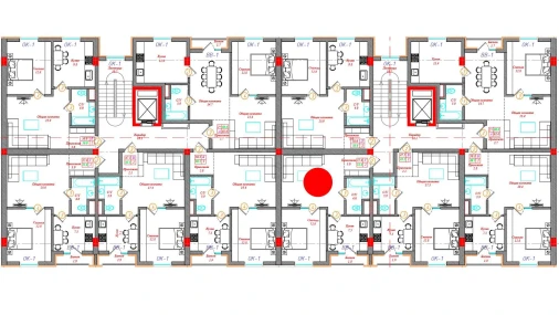 2-комнатная квартира 57.6 м²  5/12 этаж | Жилой комплекс CHINARA PARK