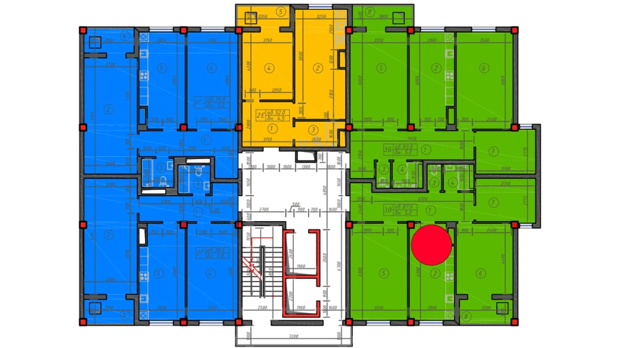 3-xonali xonadon 87 m² 12/12 qavat | Sokin hayot Turar-joy majmuasi 3-xonali xonadon 87 m² 12/12 qavat | Sokin hayot Turar-joy majmuasi